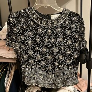 Papell Boutique Evening Sequin Top